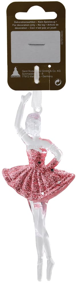 Ballerina, 5,5x12cm, pink Baumschmuck Geroma 655188800000 Bild Nr. 1
