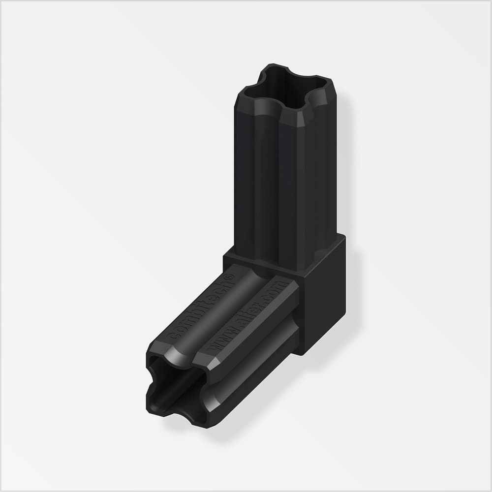 Eck-Verbinder 23.5mm 90° PA schwarz alfer 605139000000 Bild Nr. 1