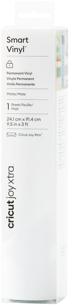 Joy Xtra Film de vinyle Joy Xtra Smart permanent 24.1 x 91.4 cm, Blanc Matériaux pour traceurs de découpe Cricut 669605700000 Photo no. 1