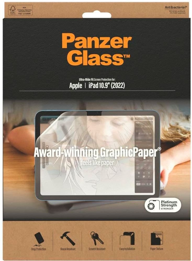 GraphicPaper iPad 10th Gen. 10.9" 2022 Tablet Schutzfolie Panzerglass 785300196594 Bild Nr. 1