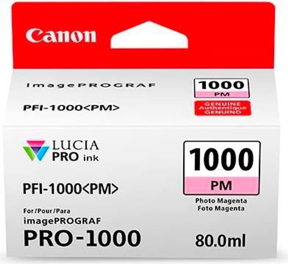 PFI-1000 foto magenta Cartuccia d'inchiostro Canon 785300126468 N. figura 1