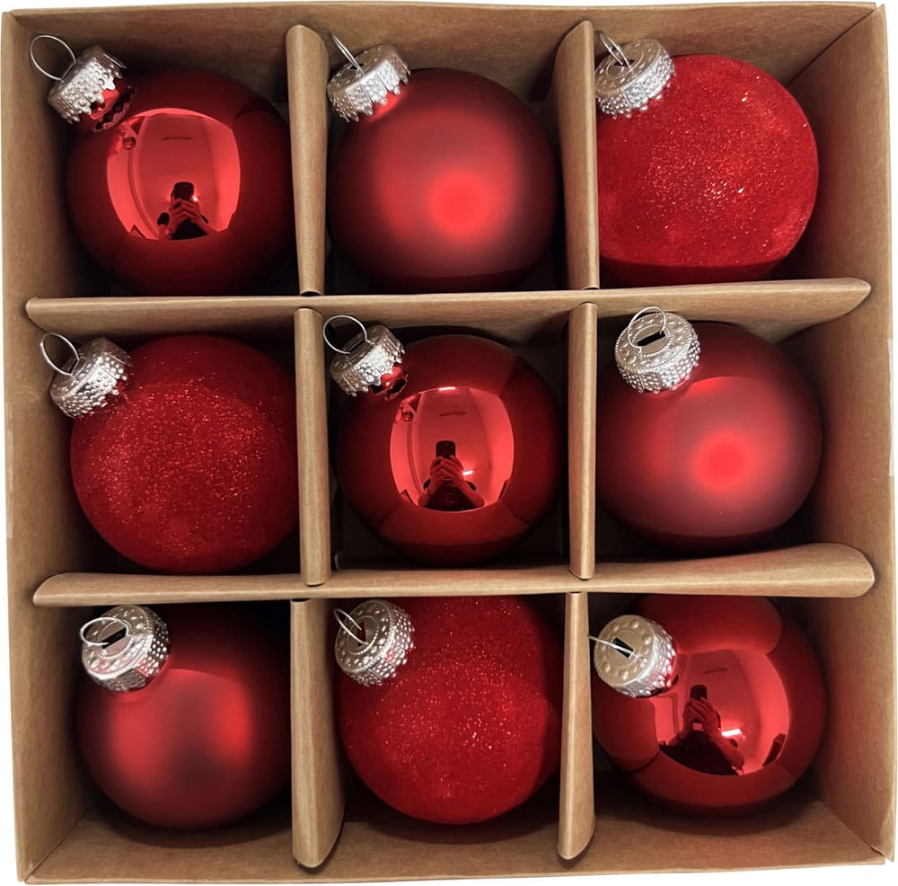 Set di palline di Natale 9 pz Decorazione per albero Do it + Garden 655153500000 Colore Rosso Dimensioni ø: 6.0 cm N. figura 1