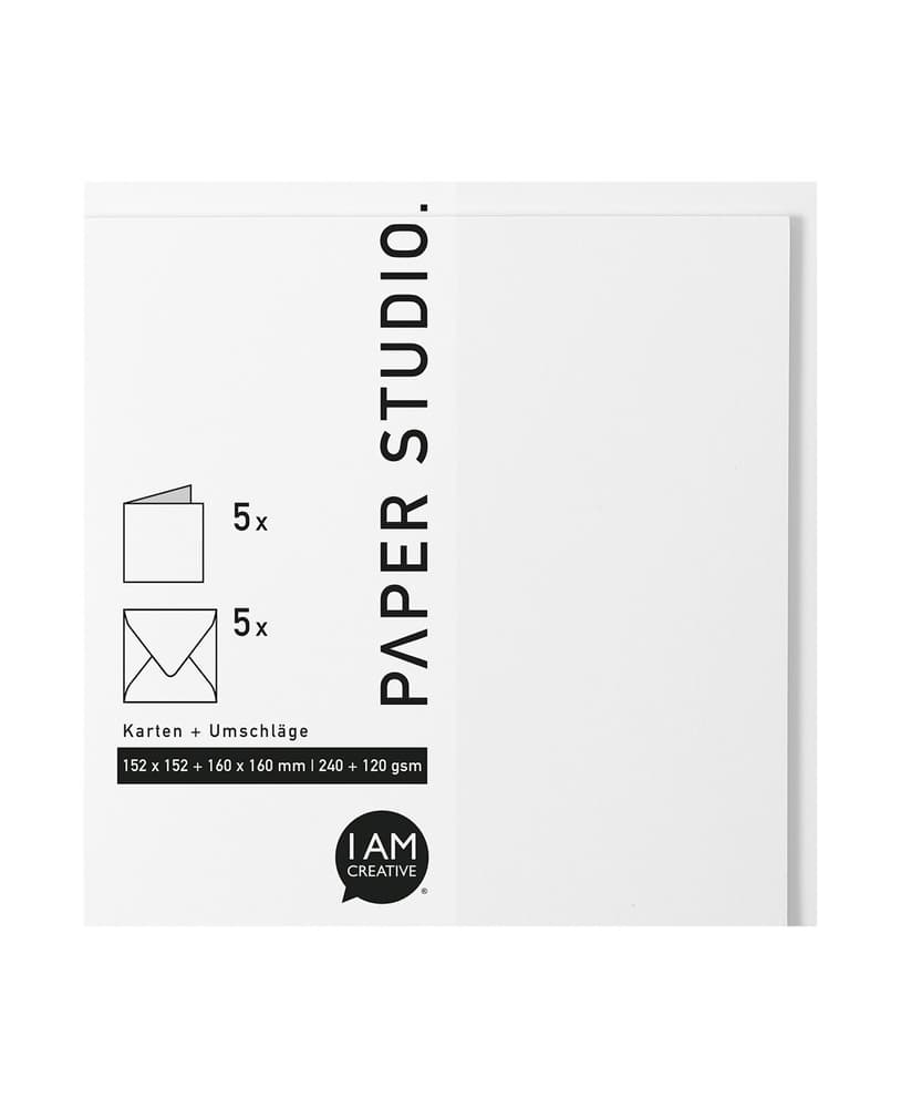 Carte+Envel.Carr 2X5P.Blanc Cartes + enveloppes 666541500010 Couleur Blanc Dimensions L: 16.3 cm x P: 1.0 cm x H: 16.3 cm Photo no. 1