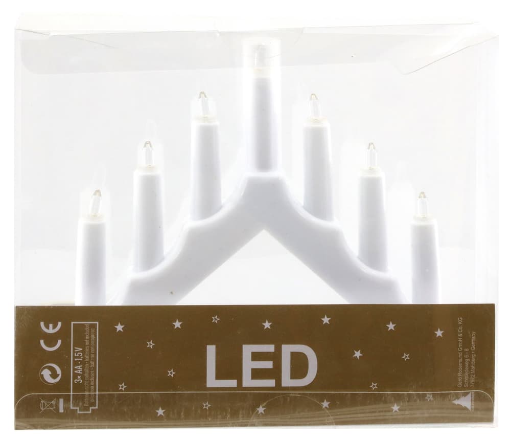 Lichterbogen mit LED, 7 Kerzen, weiss Lichterbogen Geroma 655198200000 Bild Nr. 1