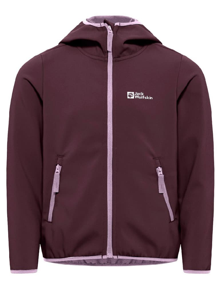 Fourwinds Softshelljacke Jack Wolfskin 469384215228 Grösse 152 Farbe aubergine Bild-Nr. 1