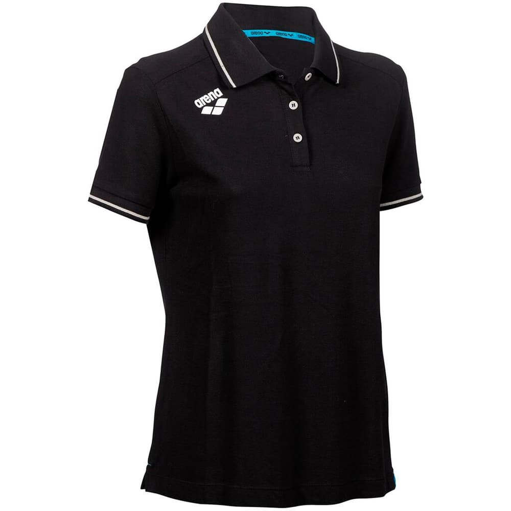 W Team Poloshirt Solid Cotton T-Shirt Arena 468712700320 Grösse S Farbe schwarz Bild-Nr. 1