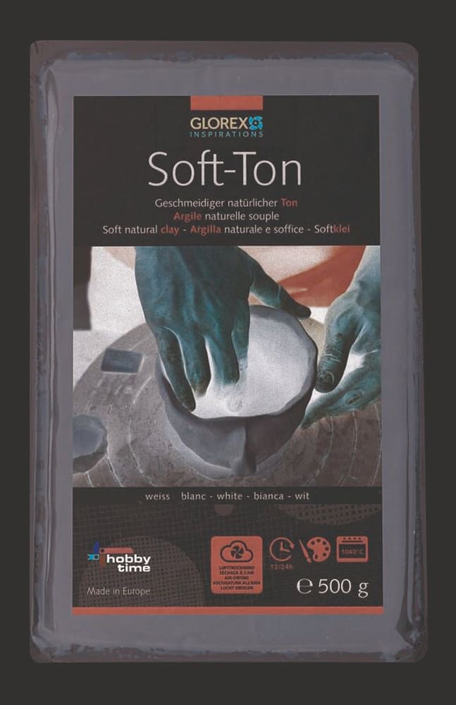 Soft-Ton weiss 500g lufthärtend / brennbar 1040°C Softton 668398200000 Bild Nr. 1