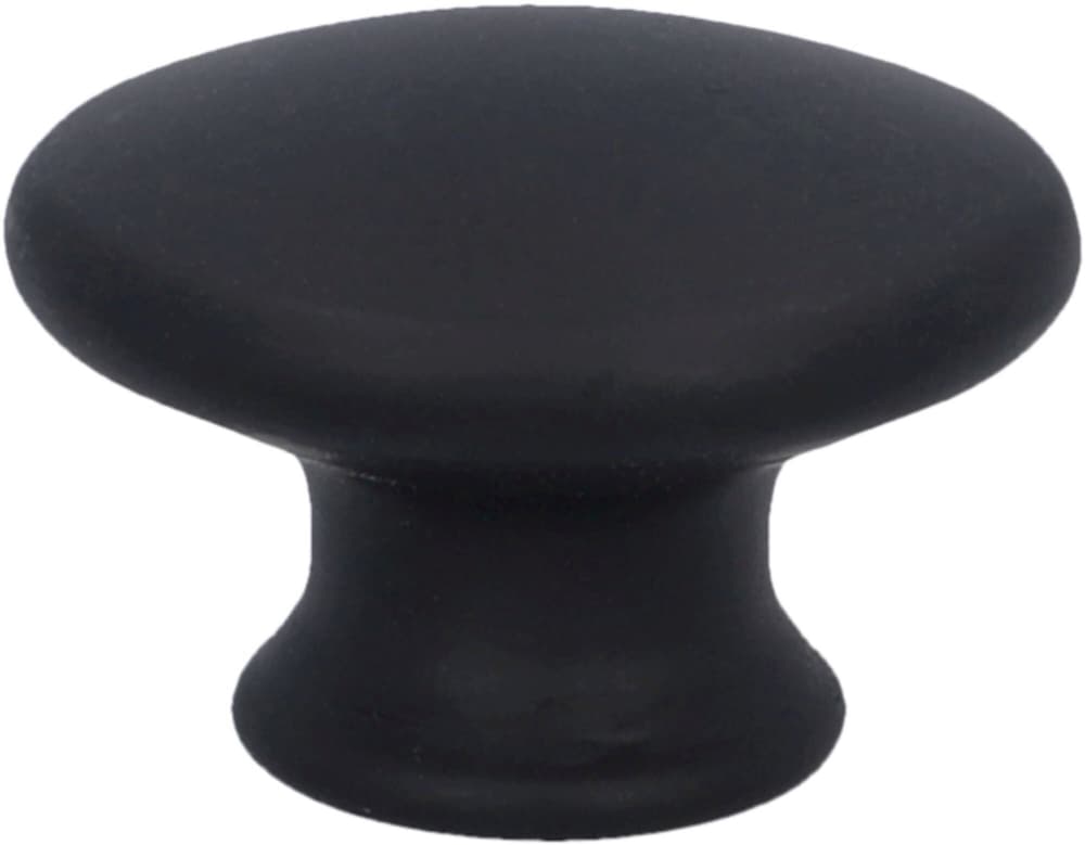 Pomello per mobili Seol Ø 37 mm, plastica, nero opaco Maniglie & pomelli per mobili REI 677187400000 N. figura 1