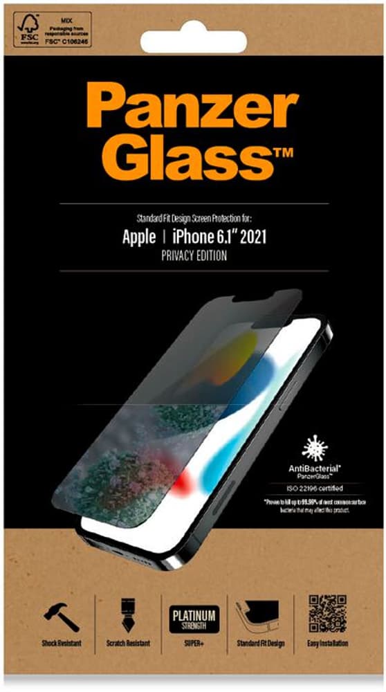 Screen Protector Privacy iPhone 13 pro Smartphone Schutzfolie Panzerglass 798690800000 Bild Nr. 1