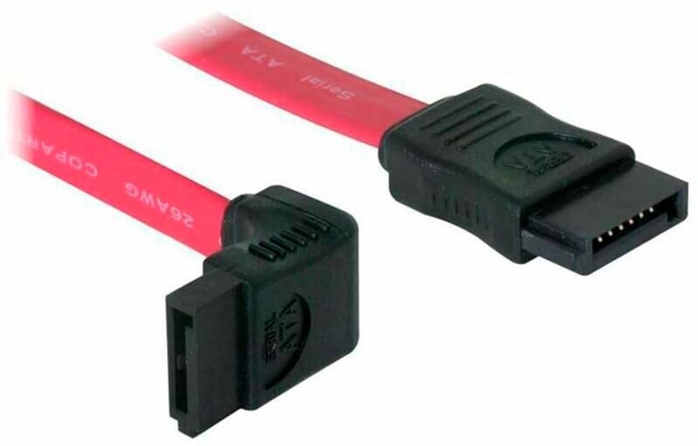 Câble SATA2 rouge, coudé, 30 cm Câble de données interne DeLock 785300192175 Photo no. 1