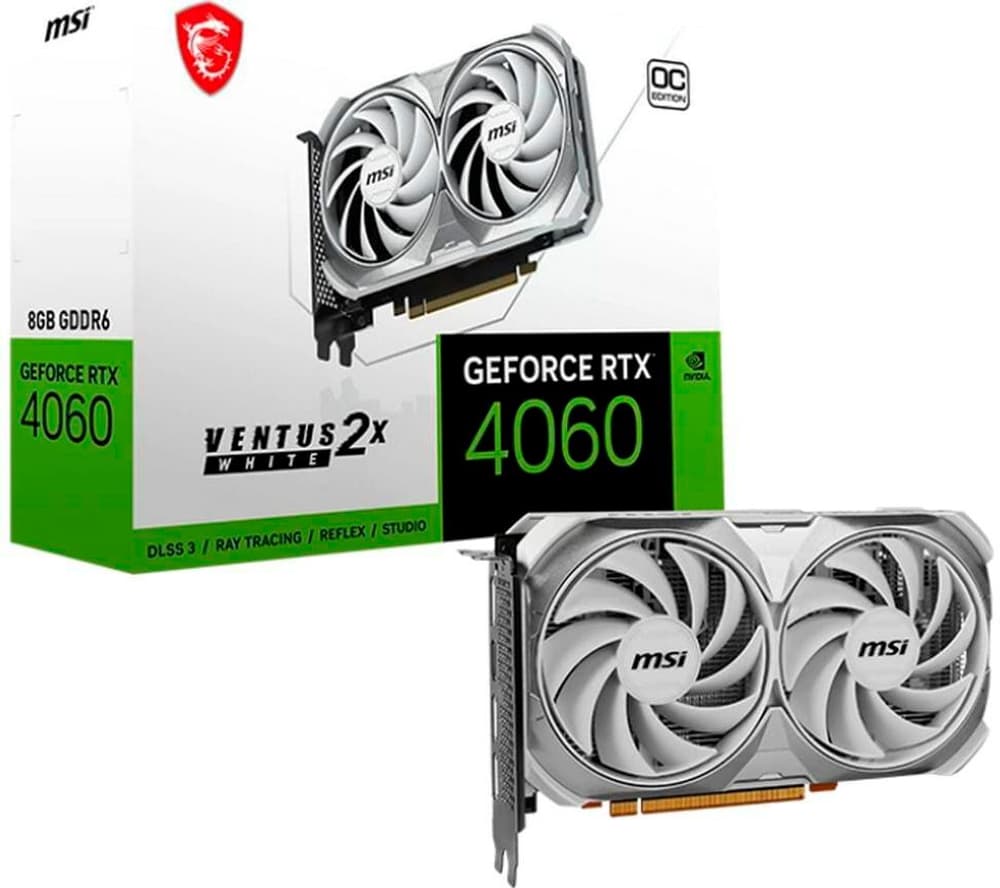 GeForce RTX 4060 Ventus 2X White OC 8 GB Scheda grafica MSI 785302429070 N. figura 1