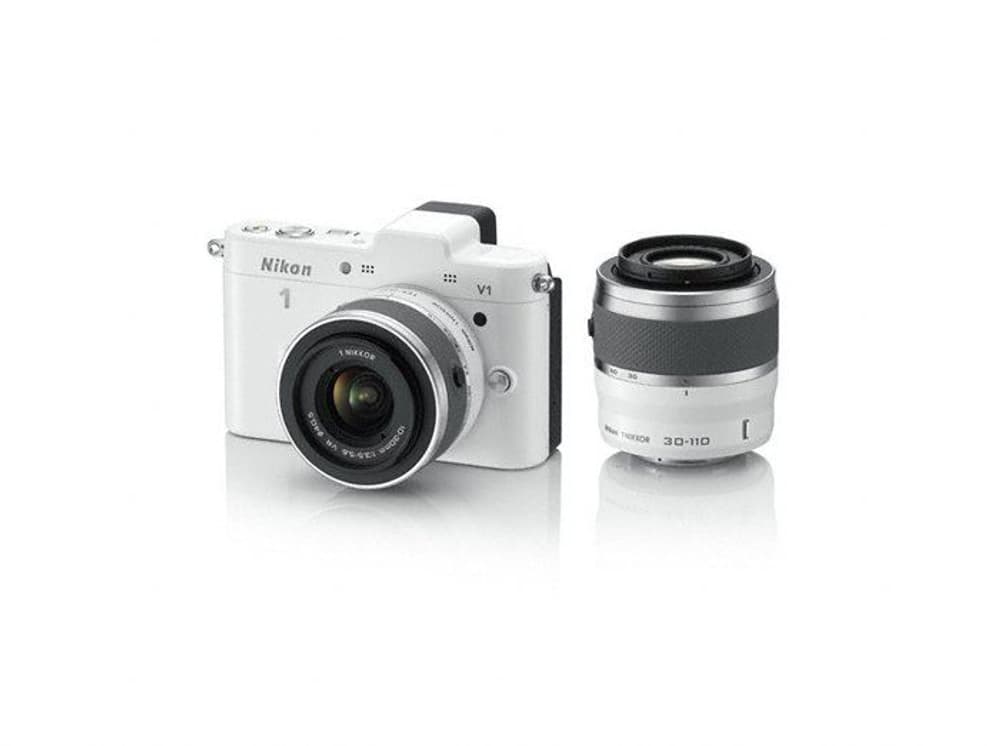 Nikon-1 J1 Kit VR 10-30 + 30-110 blanc 95110003087113 Photo n°. 1