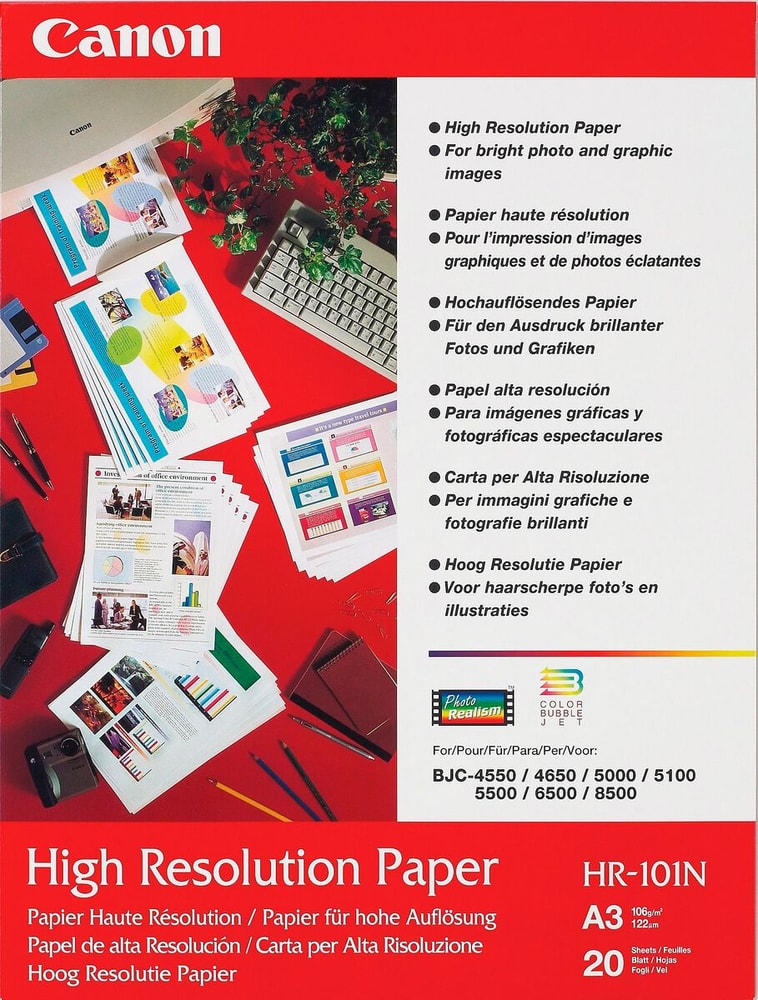 High Resolution A3 HR101NA3 InkJet 110g Papier pour imprimante Canon 785302434079 Photo no. 1