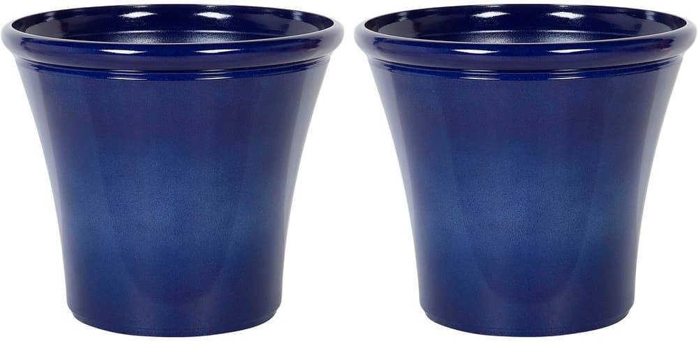 Lot de 2 cache-pots bleu marine  55 cm KOKKINO Pot de fleurs Beliani 615192300000 Photo no. 1