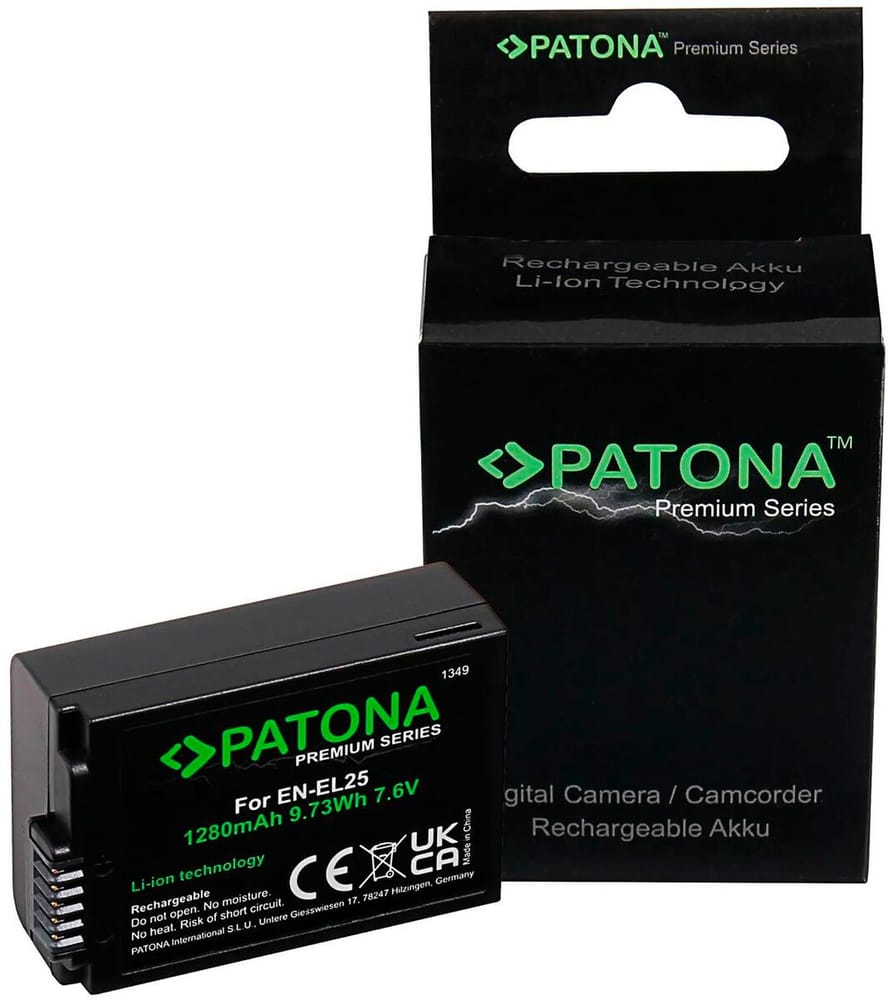 Premium Nikon EN-EL25 Batterie pour appareil photo Patona 785300181728 Photo no. 1