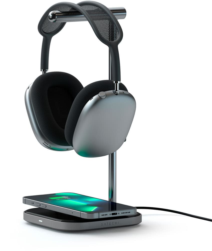 2-in-1 Alu Headphone Stand + MagSafe Charging - Space Gray Kopfhörer Ständer Satechi 785300166846 Bild Nr. 1