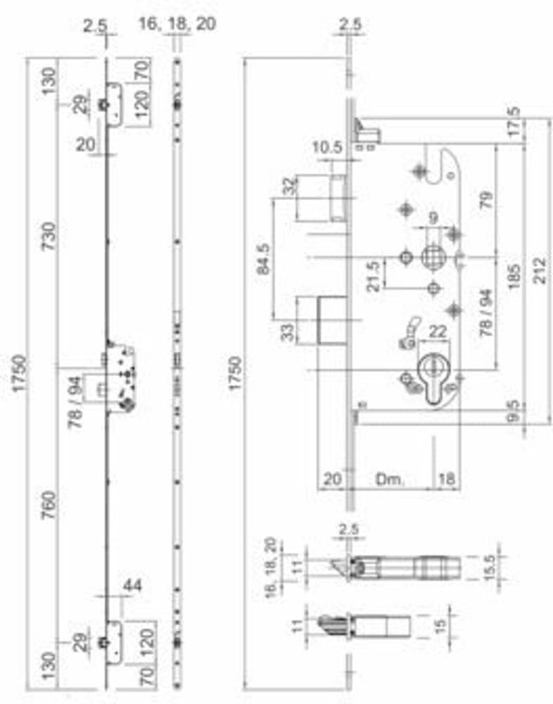 Serrature di sicurezza a più punti di chiusura G-U SECURY-N-Automatic SV chiusura a spina di sicurezza G-U 669700123181 N. figura 1