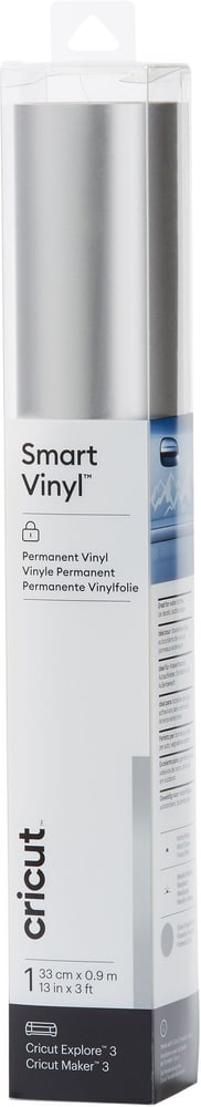 Film de vinyle Smart Matt-Metallic Permanent 33 x 91 cm, argent Matériaux pour traceurs de découpe Cricut 669608200000 Photo no. 1