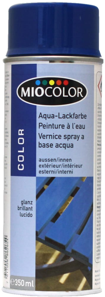 Vernice spray acrilica a base acqua Lacca colorata Miocolor 660830009003 Colore Blu genziana Contenuto 350.0 ml N. figura 1