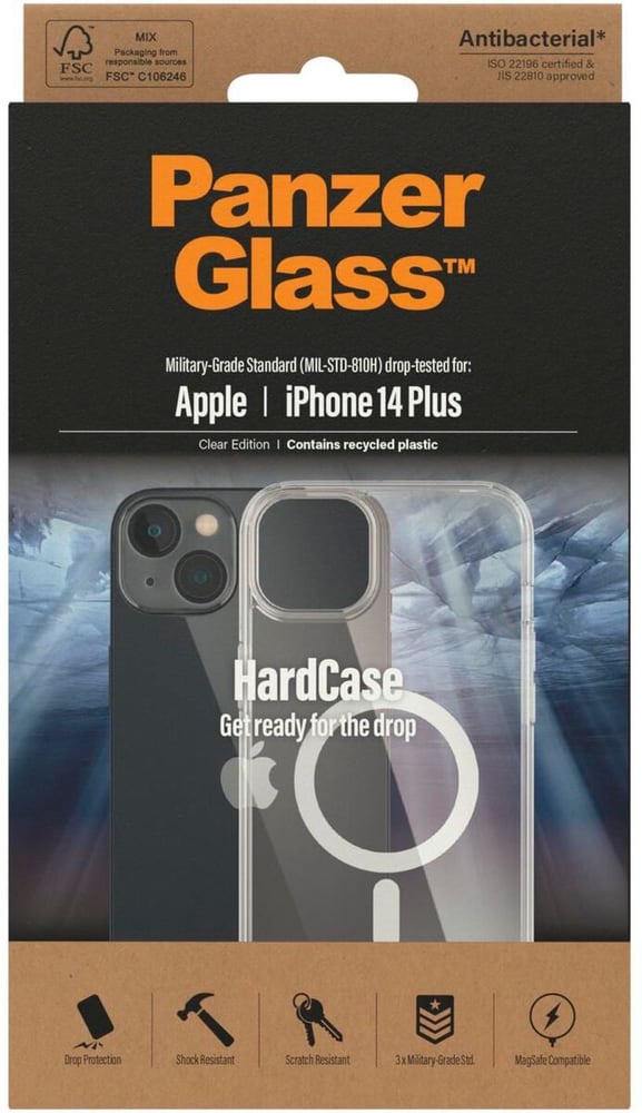 Hard Case MagSafe iPhone 14 Plus Transparent Cover smartphone Panzerglass 785300196522 N. figura 1