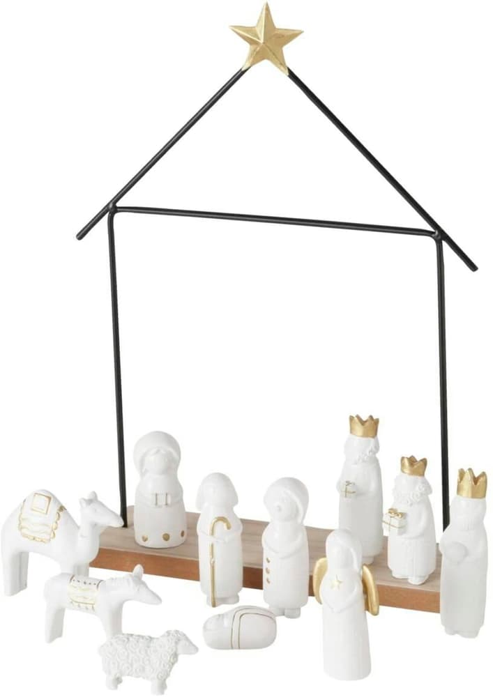 Crèche Natos 12 pcs. MDF/fer, 22x6x32cm (LxlxH) Scènes de Noël Boltze 785302444207 Photo no. 1