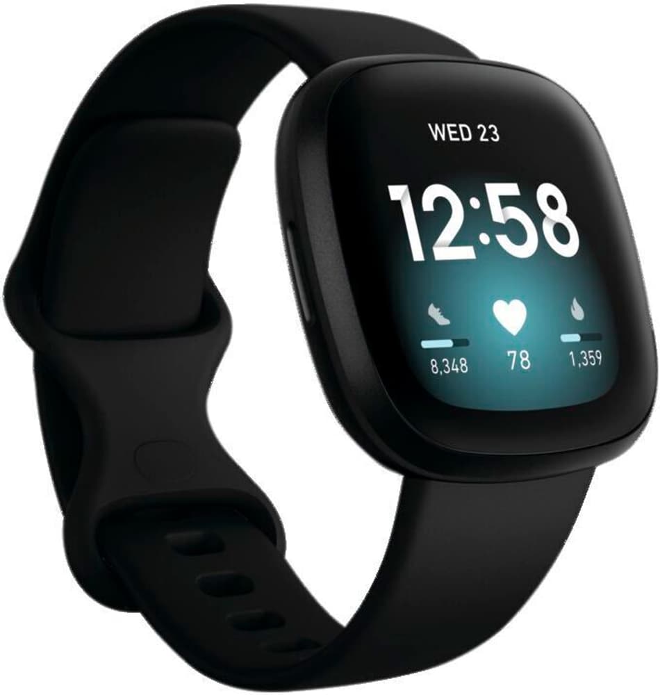 Versa 3 Schwarz Smartwatch Fitbit 785302424261 Bild Nr. 1