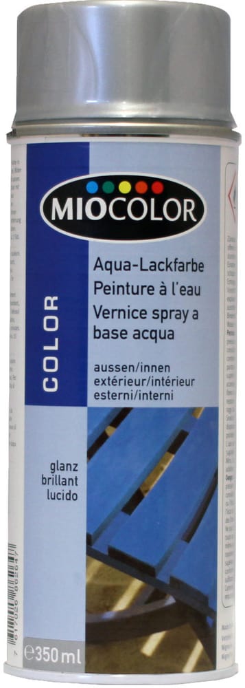 Vernice spray acrilica a base acqua Lacca colorata Miocolor 660830004003 Colore Argenteo Contenuto 350.0 ml N. figura 1