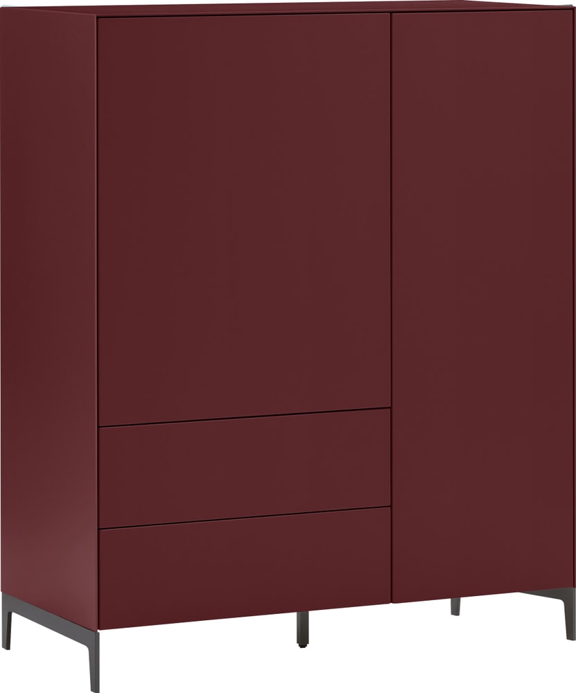 LUX Highboard 400847500000 Dimensioni L: 100.0 cm x P: 46.0 cm x A: 123.5 cm Colore Rosso scuro N. figura 1