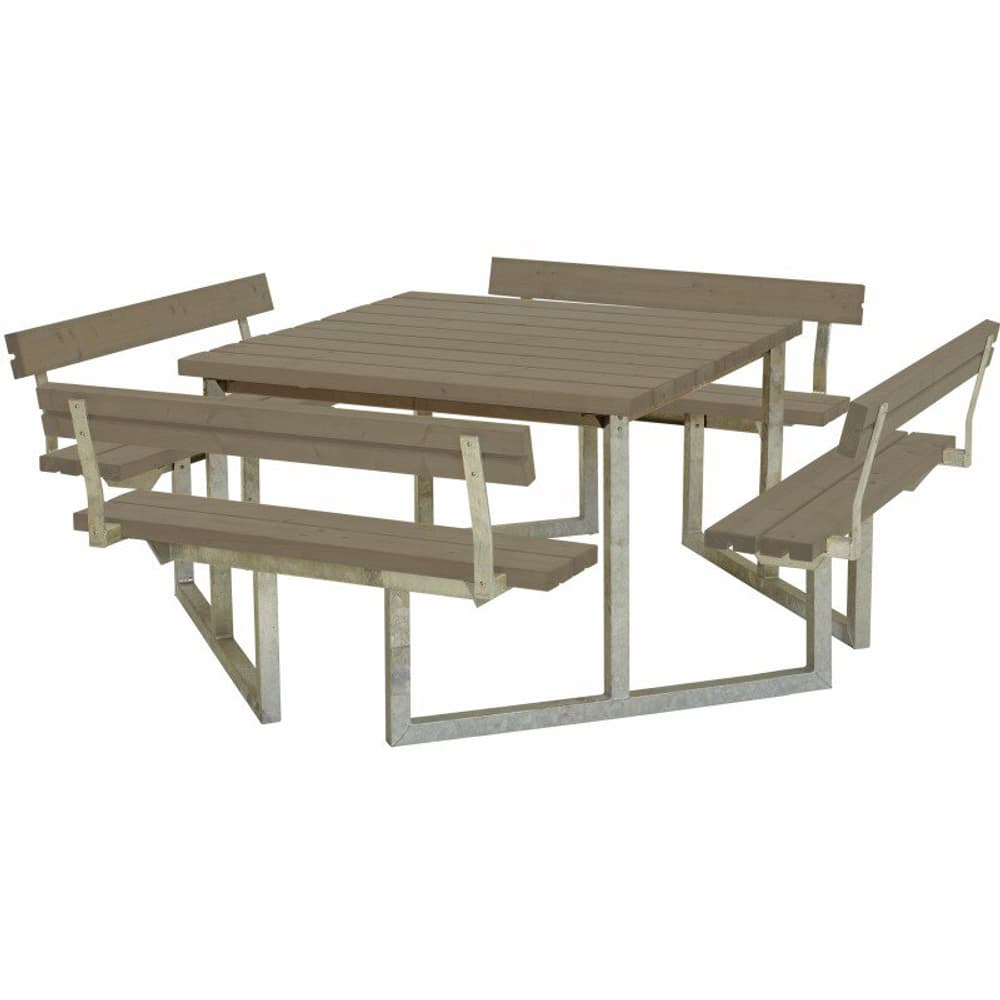 Gruppo di sedute Twist 4 R.Le 227x227x73/45 Colore trattato grigio-marrone Set da giardino PLUS 669700108740 N. figura 1