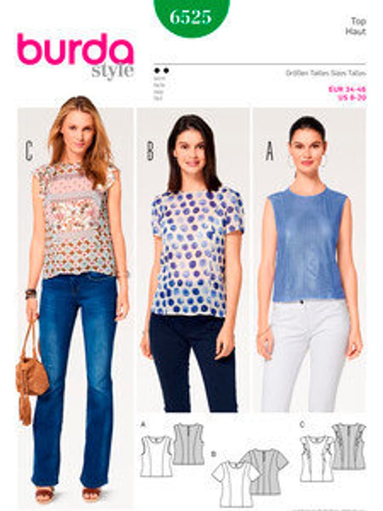 Schnittmuster, Top + Bluse, Teilungsnähte Schnittmuster burda 669700125112 Bild Nr. 1