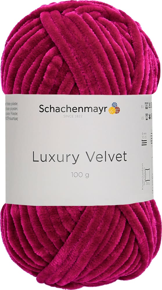 Lana Luxury Velvet Lana vergine Schachenmayr 667089400060 Colore Rosso Dimensioni L: 19.0 cm x L: 8.0 cm x A: 8.0 cm N. figura 1