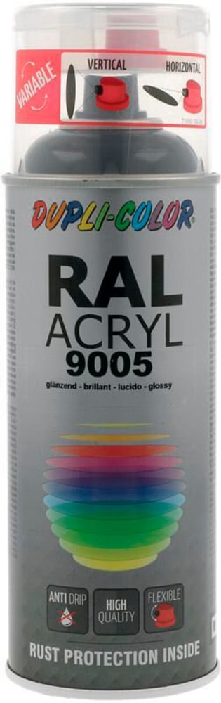 Acryllack glänzend RAL 9005 tiefschwarz Lack Dupli-Color 669700124554 Bild Nr. 1