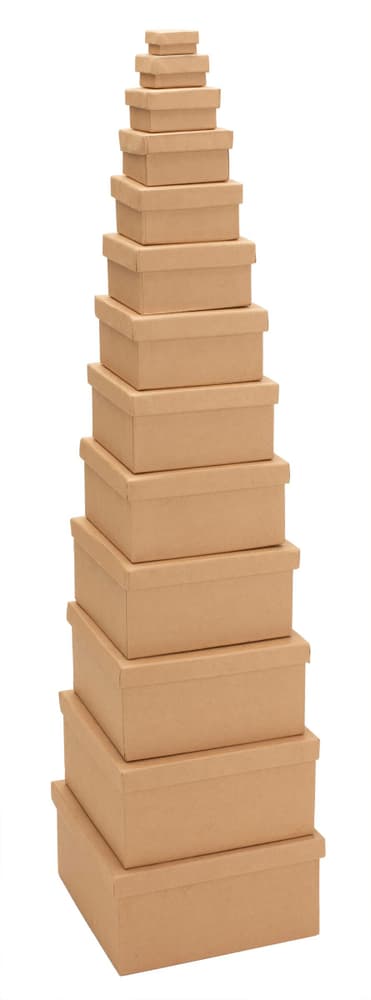 Papp-Schachtel 12-teilig, eckig, Boîte en carton 12 pièces, rectangulaire Aufbewahrungsbox 668379500000 Bild Nr. 1