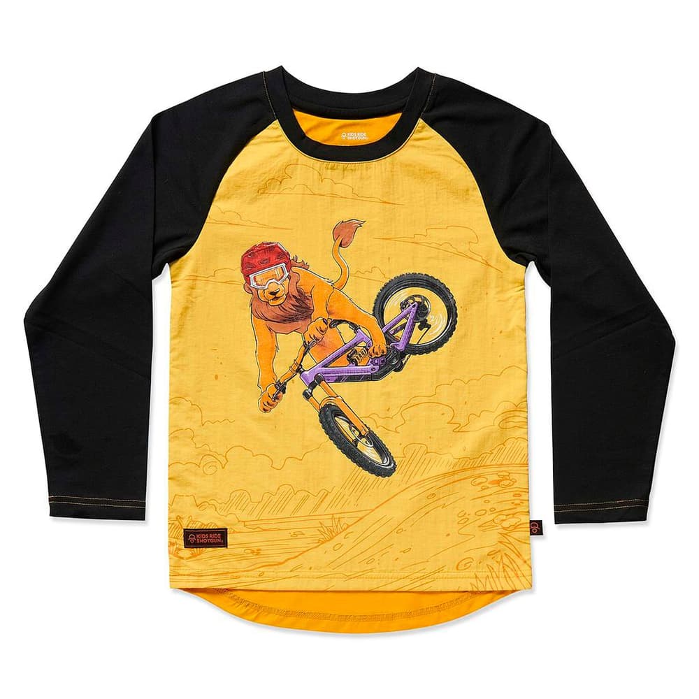 Lion Windproof Kids MTB Jersey Maglietta da bici Kids Ride Shotgun 474194312236 Taglie 122 Colore arancio chiaro N. figura 1