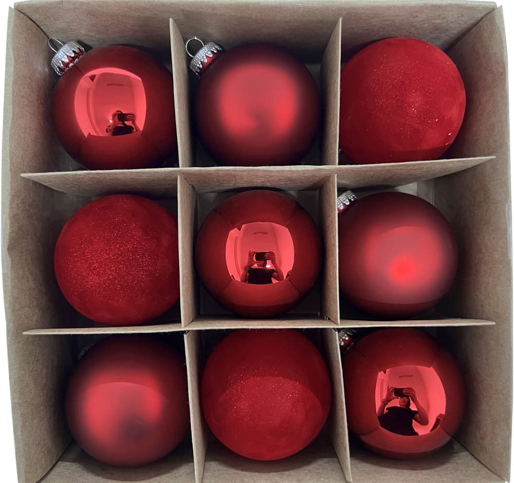 Weihnachtskugel Set 9 Stk. Baumschmuck Do it + Garden 655153600000 Farbe Rot Grösse ø: 8.0 cm Bild Nr. 1