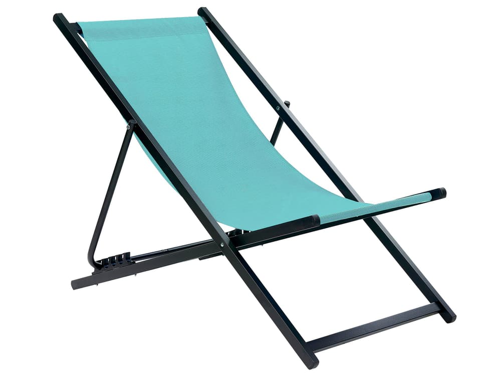 Transat pliable turquoise et noir LOCRI II Transat Beliani 753794600000 Photo no. 1