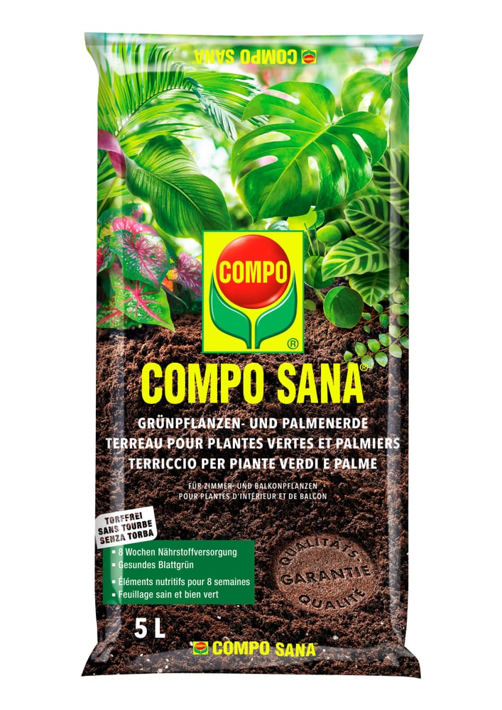 Grünpflanzen- und Palmenerde, 5 l Spezialerde Compo Sana 658118000000 Bild Nr. 1