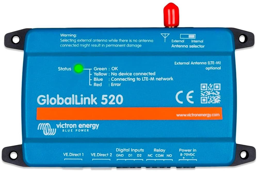 GlobalLink 520 4G/LTE-M Adattatore per modulo solare Victron Energy 785300170647 N. figura 1