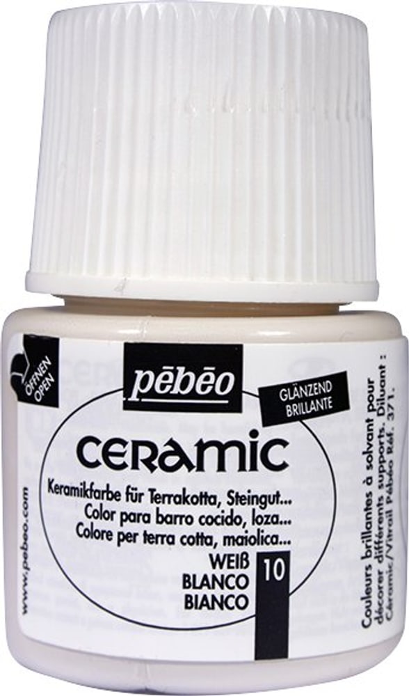 Peinture pour céramique Ceramic PÉBÉO Peinture céramique Pebeo 663510002100 Couleur Blanc Photo no. 1