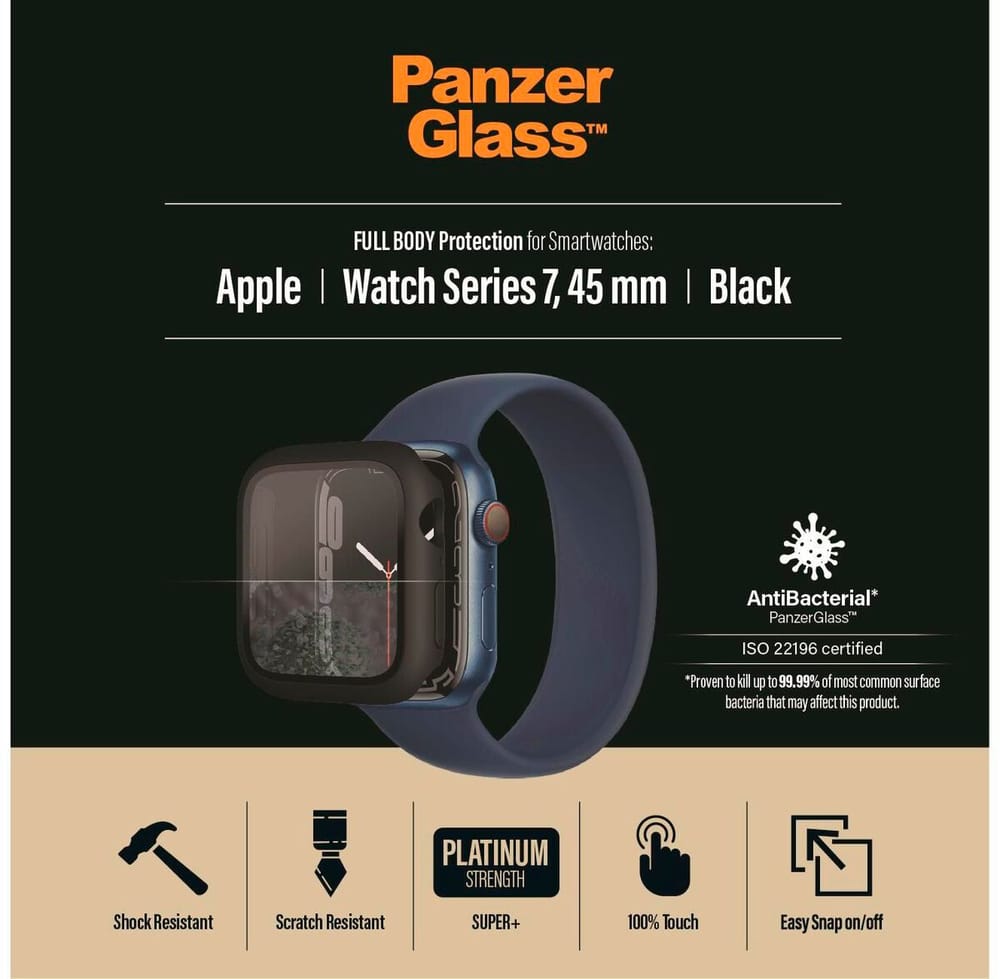 Full Body Apple Watch 7/8 (45 mm) Smartwatch Schutzfolie Panzerglass 785300196564 Bild Nr. 1