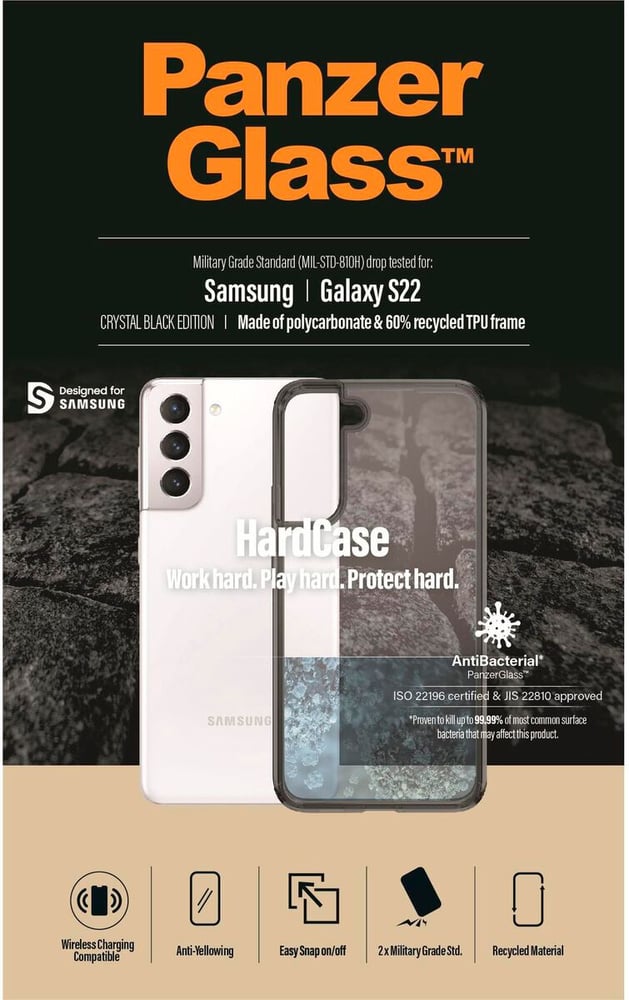 HardCase AB Galaxy S22 5G Transparent Smartphone Hülle Panzerglass 785300196505 Bild Nr. 1
