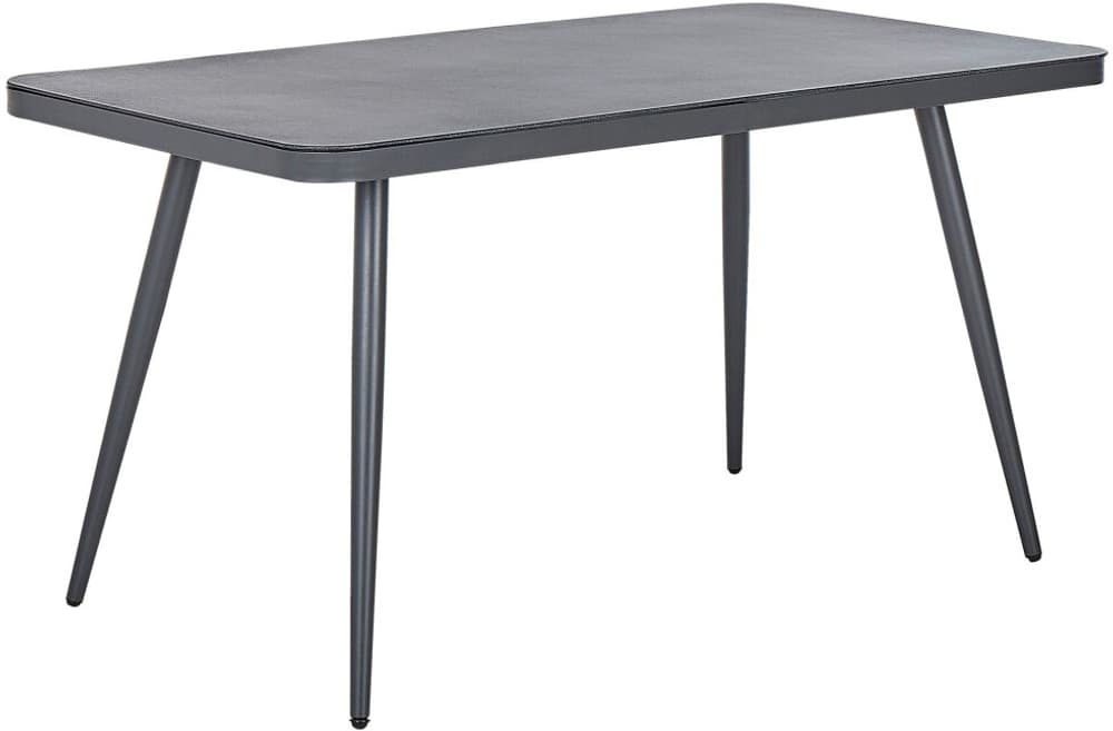 Tavolo da giardino alluminio grigio scuro 140 x 80 cm LIPARI Tavolo da giardino Beliani 612538500000 N. figura 1