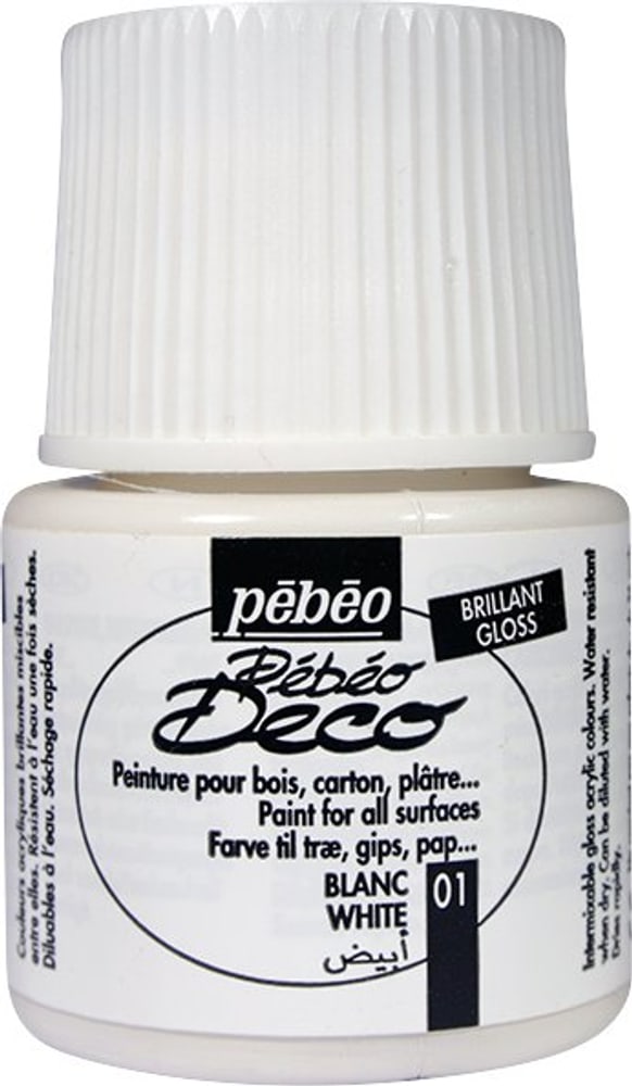Pébéo Deco blanc brillant Peinture acrylique Pebeo 663513000100 Couleur weiss glanz Photo no. 1