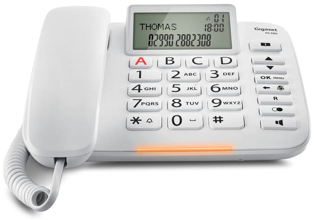 Telefono con filo DL380 bianco Telefono fisso Gigaset 794060500000 N. figura 1