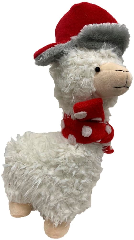 Aufsteller Lama mit Chapka & Schal 13x26x42 cm (LxBxH) Deko Figur Dameco 785302444460 Bild Nr. 1