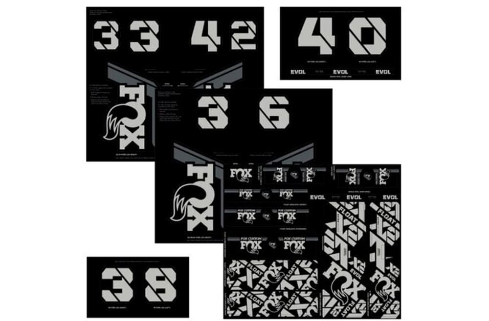 Fox Decal 21 Fourche et amortisseur personnalisés Autocollants Decal 21 Fourche et amortisseur personnalisés Autocollants Fox 473760400000 Photo no. 1