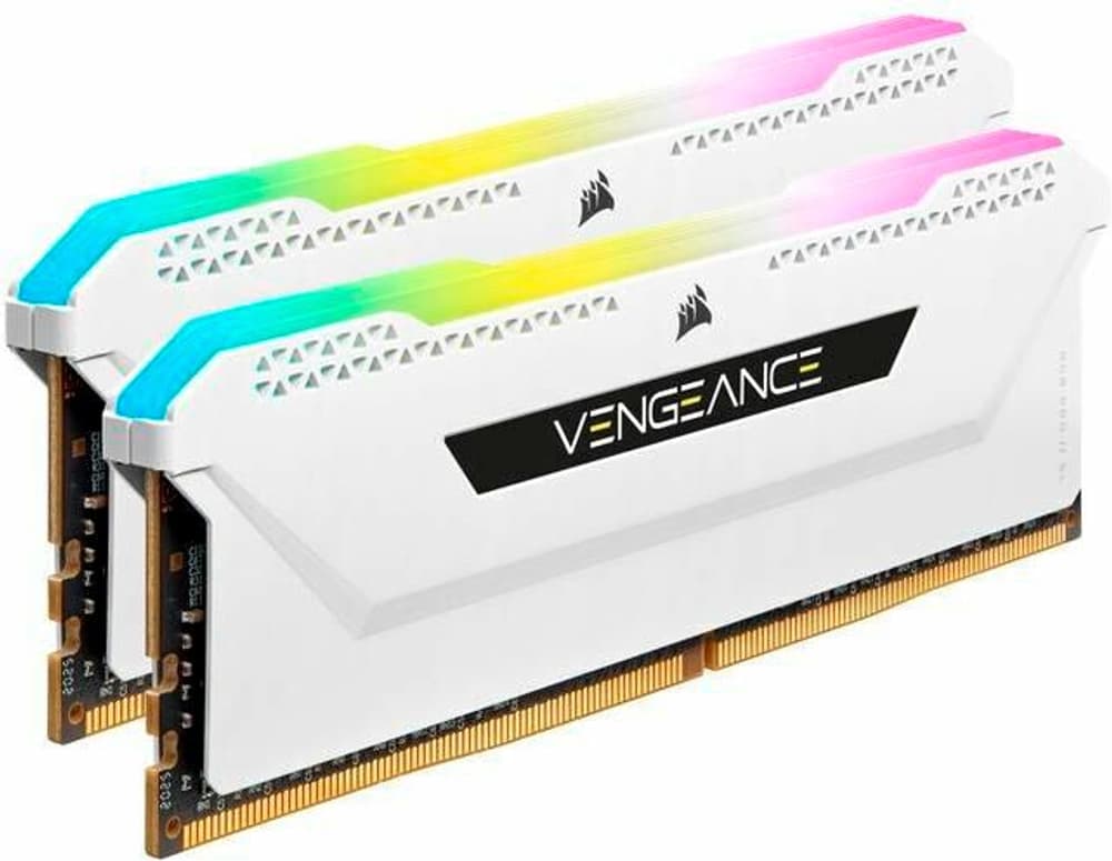 DDR4-RAM Vengeance RGB PRO SL White iCUE 3200 MHz 2x 16 GB Mémoire vive Corsair 785302409468 Photo no. 1