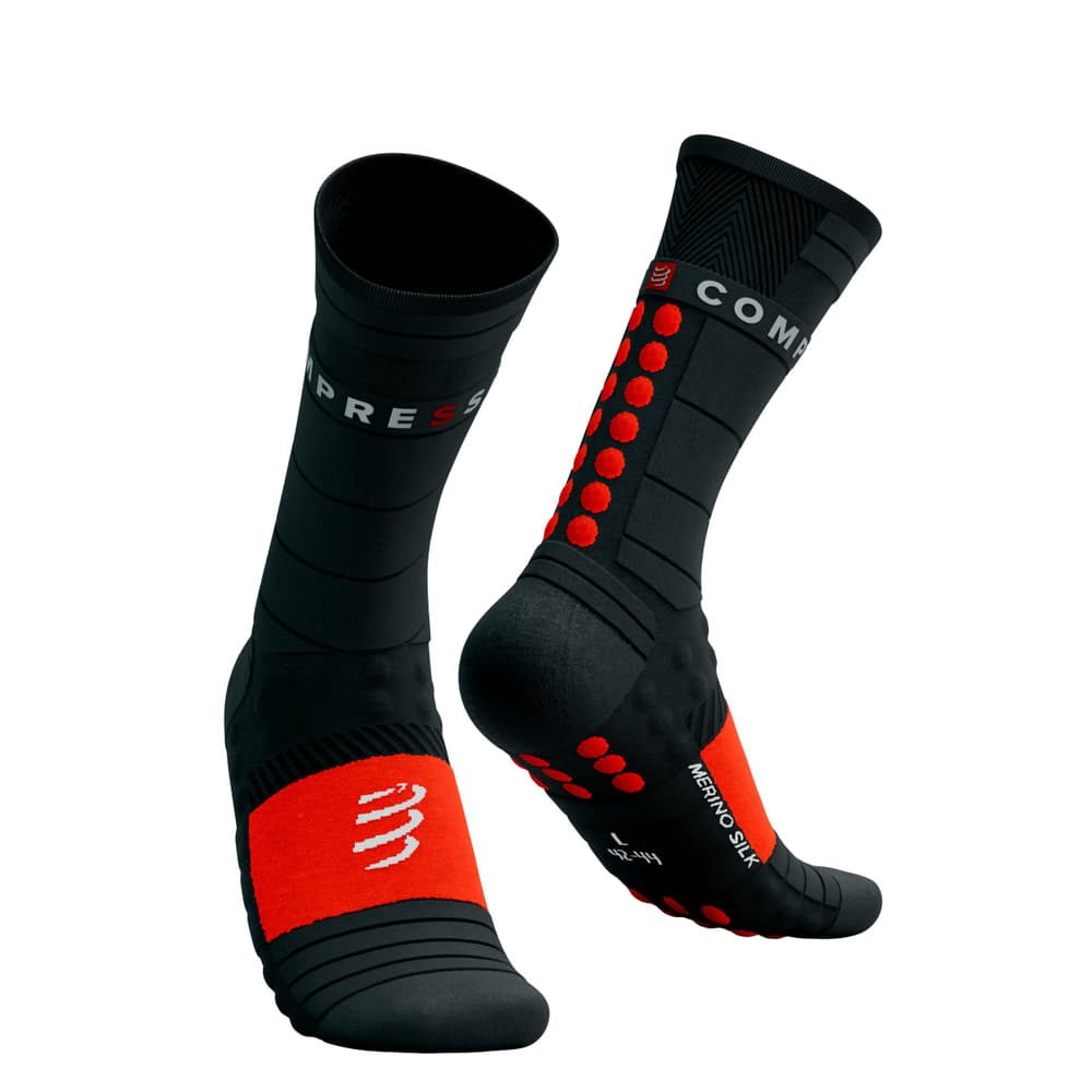 Pro Racing Socks Winter Run Socken Compressport 477118042120 Grösse 42-44 Farbe schwarz Bild-Nr. 1