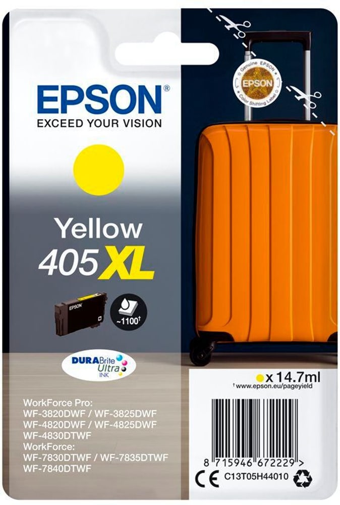 Singlepack Yellow 405XL DURABrite Ultra Ink Tintenpatrone Epson 785302432108 Bild Nr. 1