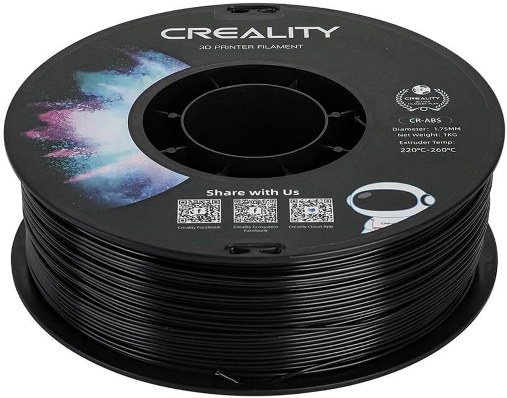 Filament ABS, noir, 1.75 mm, 1 kg Filament pour imprimante 3D Creality 785302414988 Photo no. 1